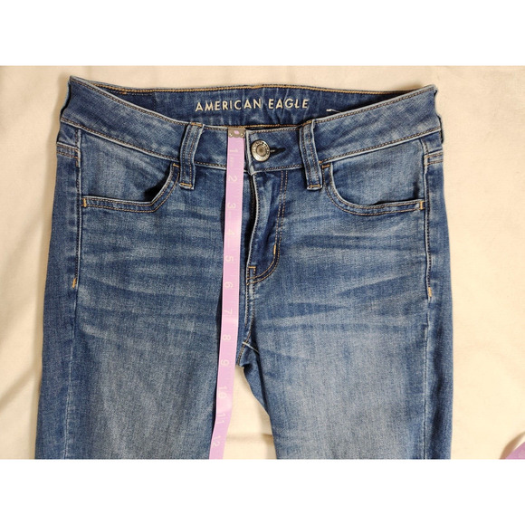 Sz 2 American Eagle Jeans Medium Wash Jegging Womens Size Two Regular - Picture 4 of 11